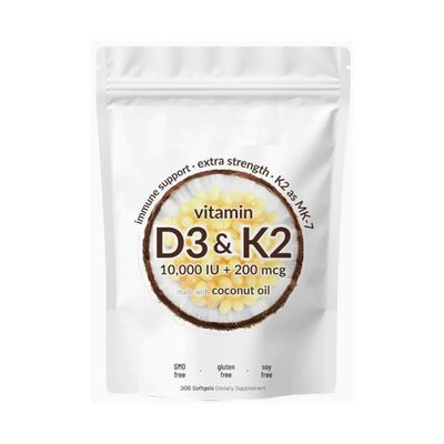 Wholesale Best Price Bulk Food Grade Vitamin D3 K2 Capsules Vitamin D3 K2 Softgel Supplement